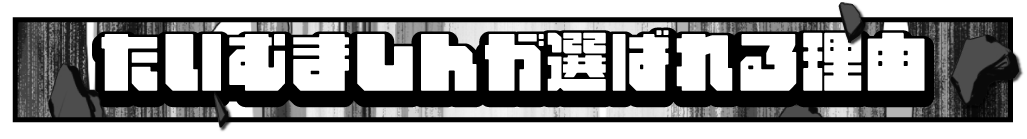 たいむましんが選ばれる理由