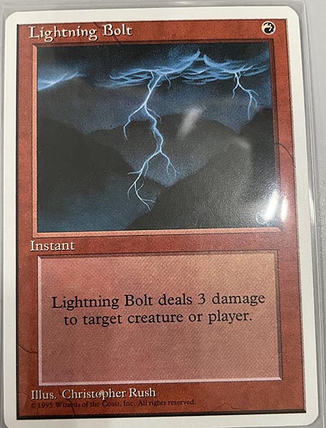 買取実績】冬の稲妻到来！ MTG「稲妻/Lightning Bolt」 第３版と